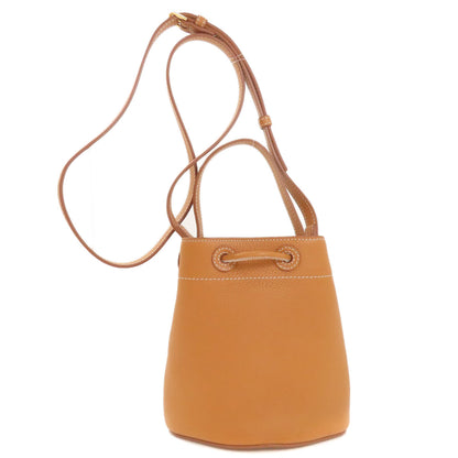 BURBERRY TB logo drawstring bag 2-way Handbag Leather Ladies [Used]