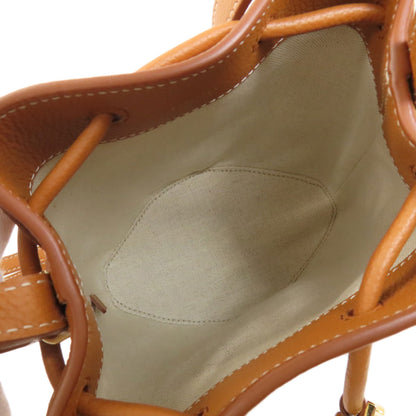 BURBERRY TB logo drawstring bag 2-way Handbag Leather Ladies [Used]