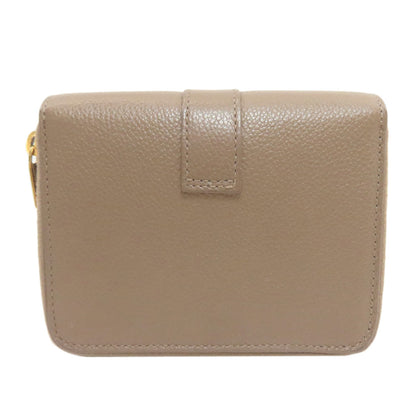YVES SAINT LAURENT Cassandra Bifold Wallet with Coin Pocket Leather Ladies [Used]