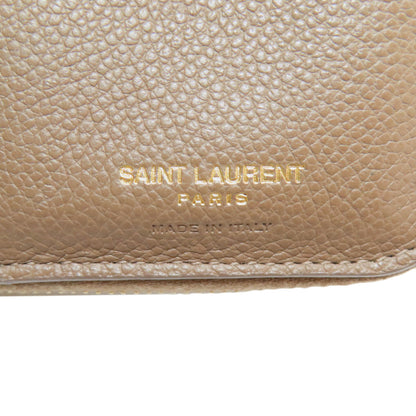 YVES SAINT LAURENT Cassandra Bifold Wallet with Coin Pocket Leather Ladies [Used]