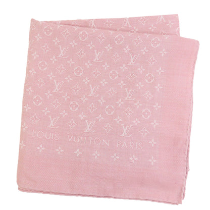 LOUIS VUITTON M77815 Large Square Shawl Monogram Stall wool SilkLadies [Used]