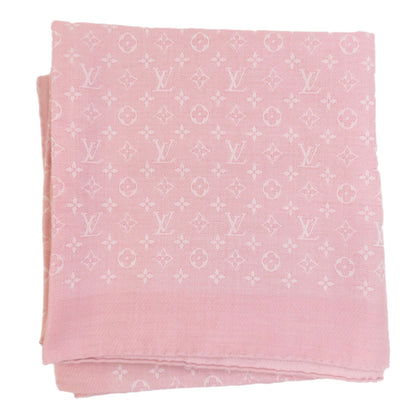 LOUIS VUITTON M77815 Large Square Shawl Monogram Stall wool SilkLadies [Used]