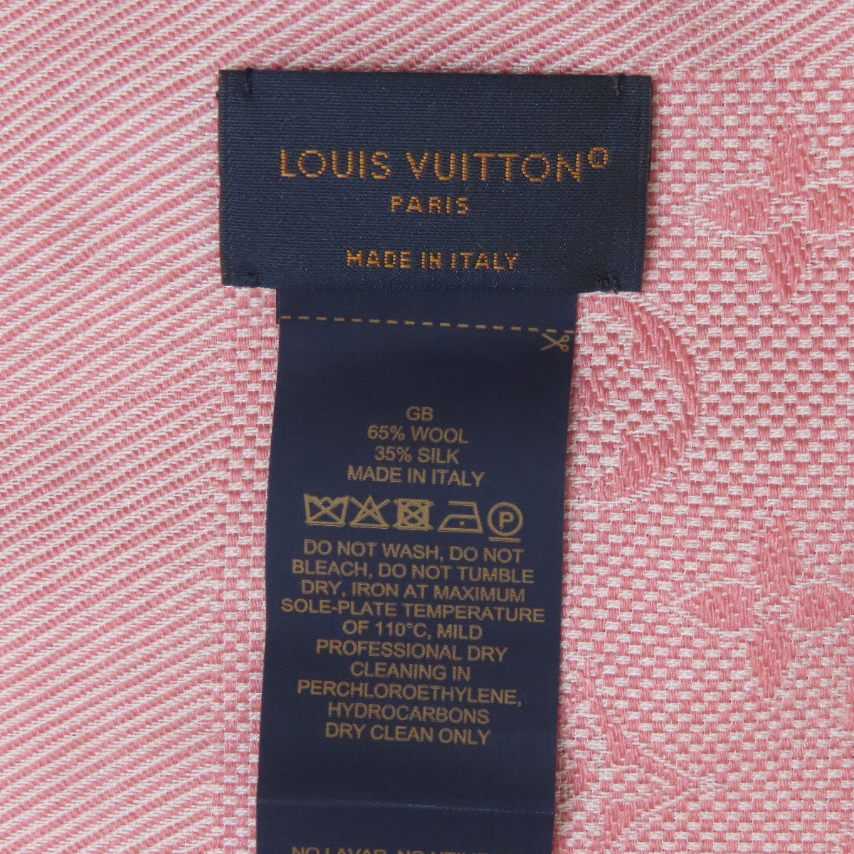 LOUIS VUITTON M77815 Large Square Shawl Monogram Stall wool SilkLadies [Used]