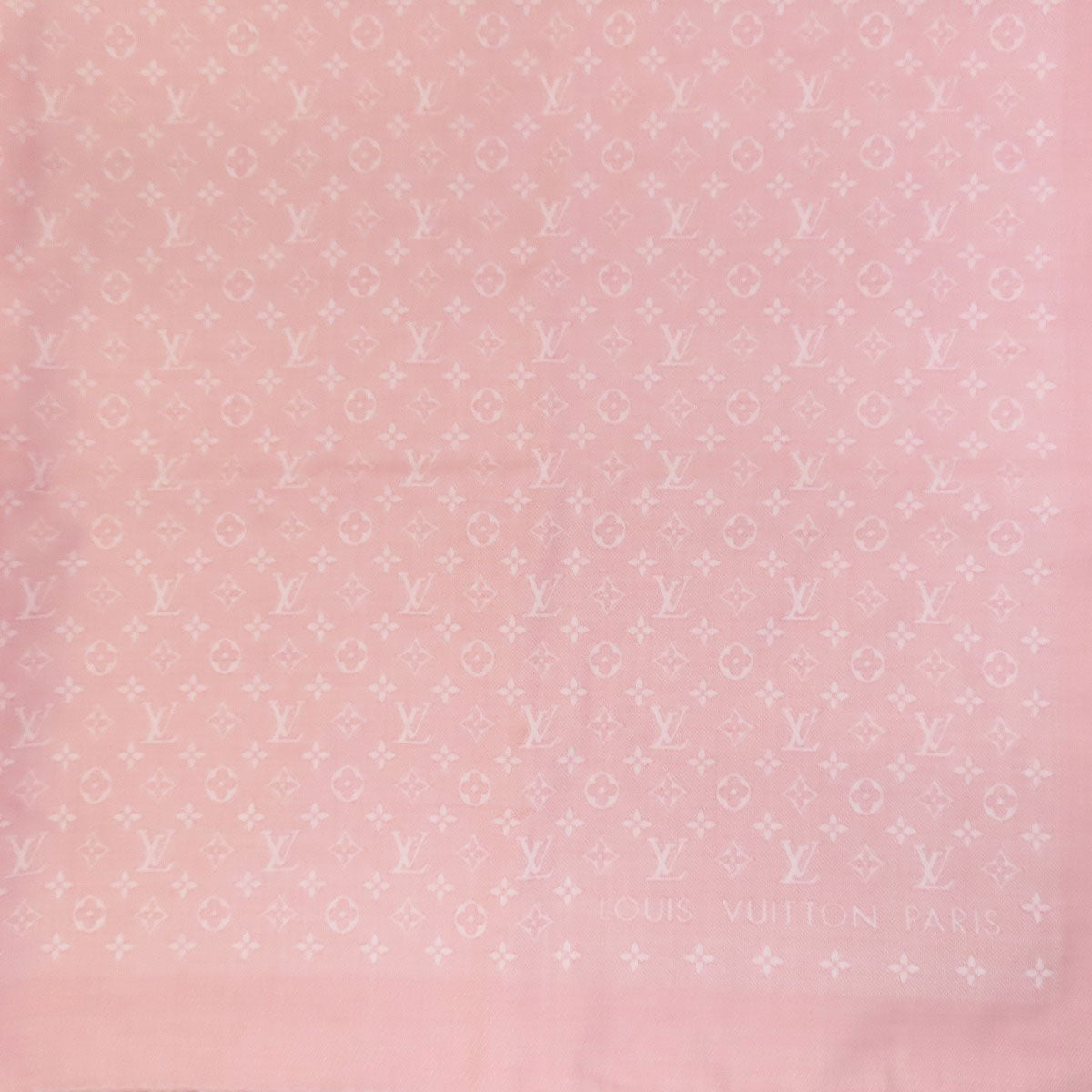 LOUIS VUITTON M77815 Large Square Shawl Monogram Stall wool SilkLadies [Used]