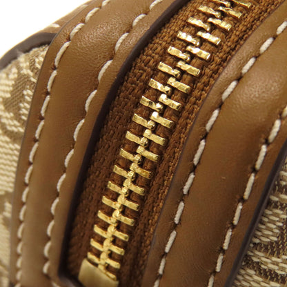 Tory Burch Petit Barrel TMonogram 2WAY Handbag Canvas LeatherLadies [Used]