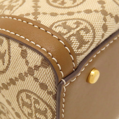 Tory Burch Petit Barrel TMonogram 2WAY Handbag Canvas LeatherLadies [Used]