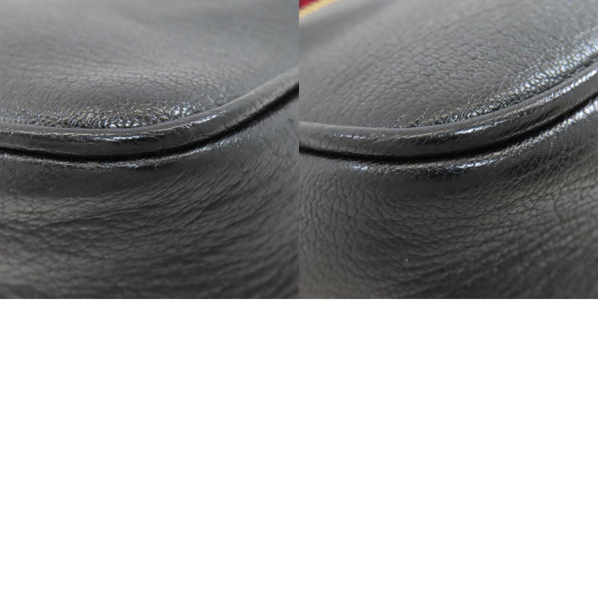 MIUMIU logo Shoulder Bag Leather Ladies [Used]