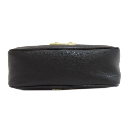 MIUMIU logo Shoulder Bag Leather Ladies [Used]