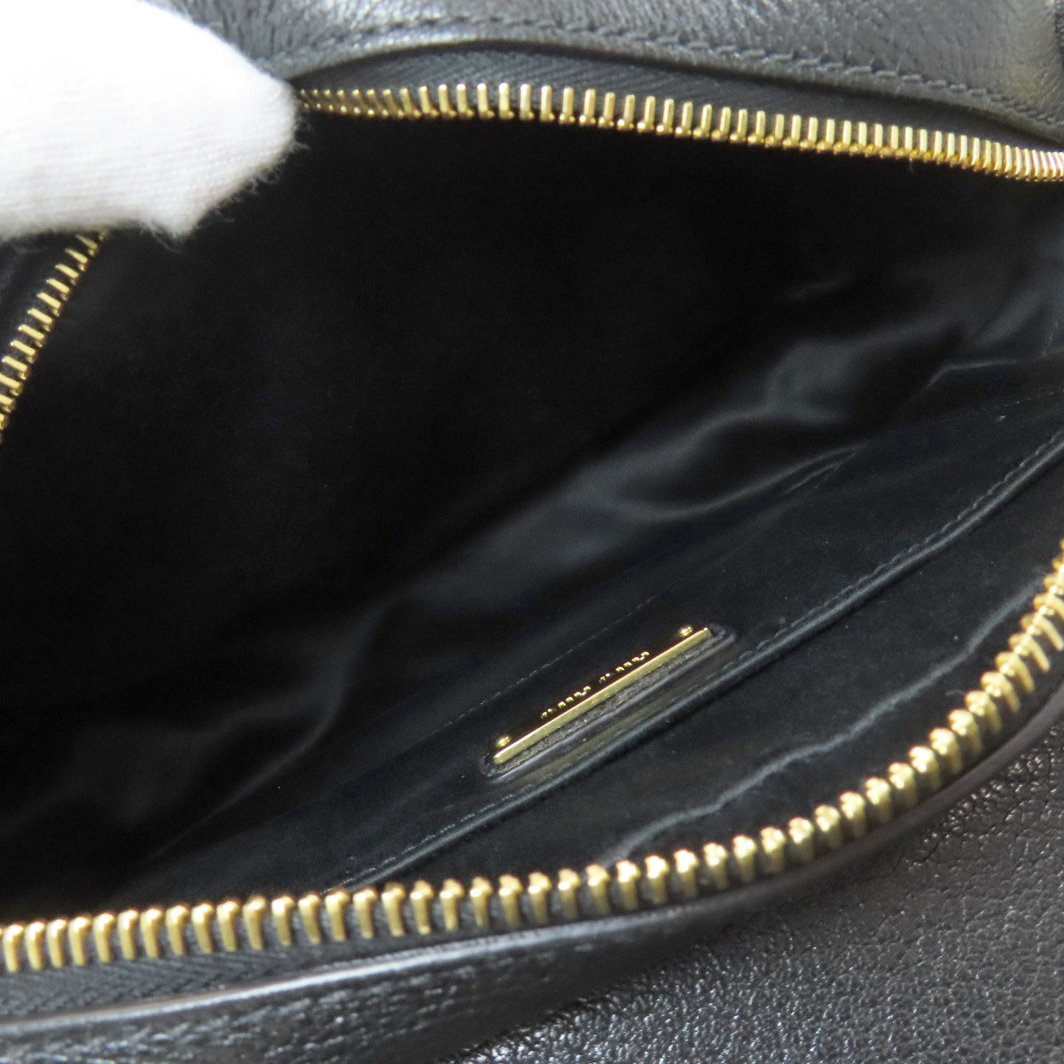 MIUMIU logo Shoulder Bag Leather Ladies [Used]