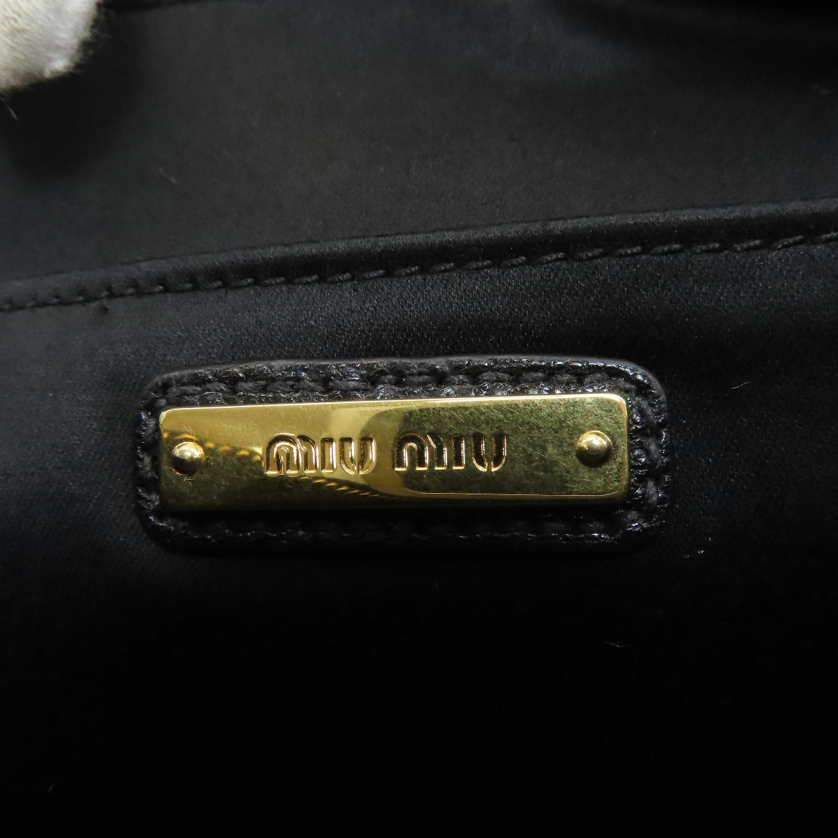 MIUMIU logo Shoulder Bag Leather Ladies [Used]