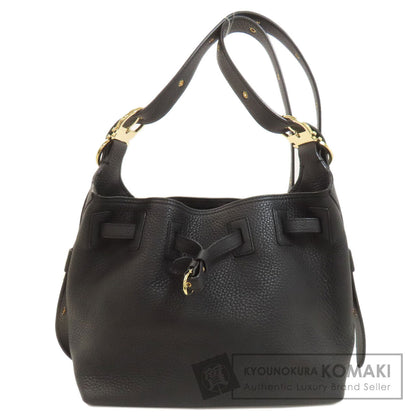 Salvatore Ferragamo Drawstring Belt Shoulder Bag Leather Ladies [Used]