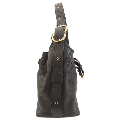 Salvatore Ferragamo Drawstring Belt Shoulder Bag Leather Ladies [Used]