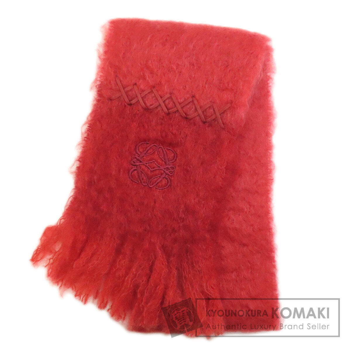 LOEWE anagram Scarf Moheya woolLadies [Used]