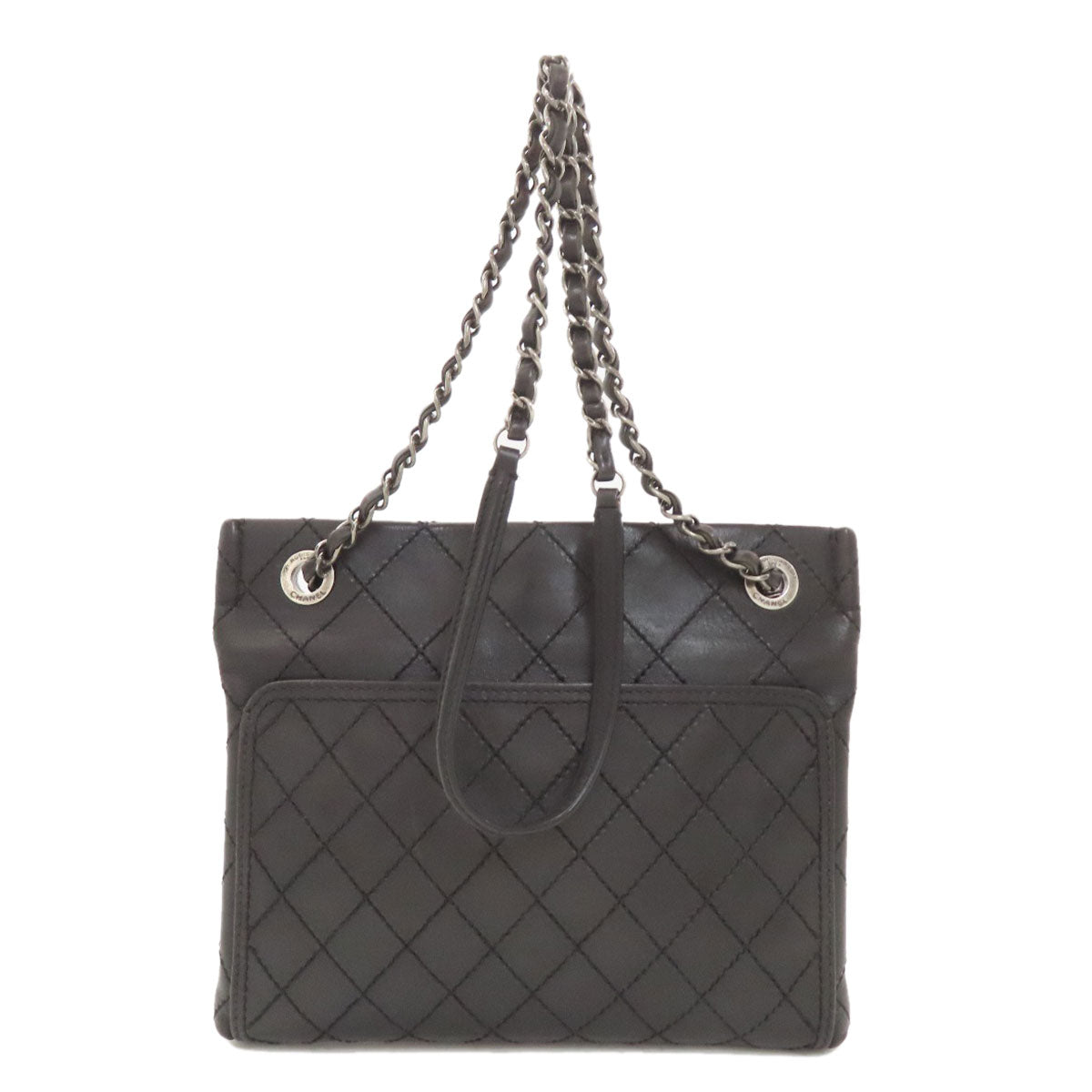 CHANEL Matelasse SilverHardware Shoulder Bag Calf Ladies [Used]