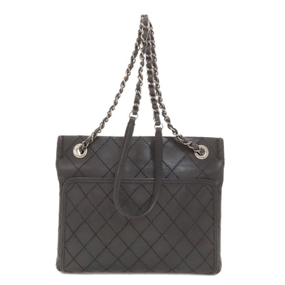 CHANEL Matelasse SilverHardware Shoulder Bag Calf Ladies [Used]