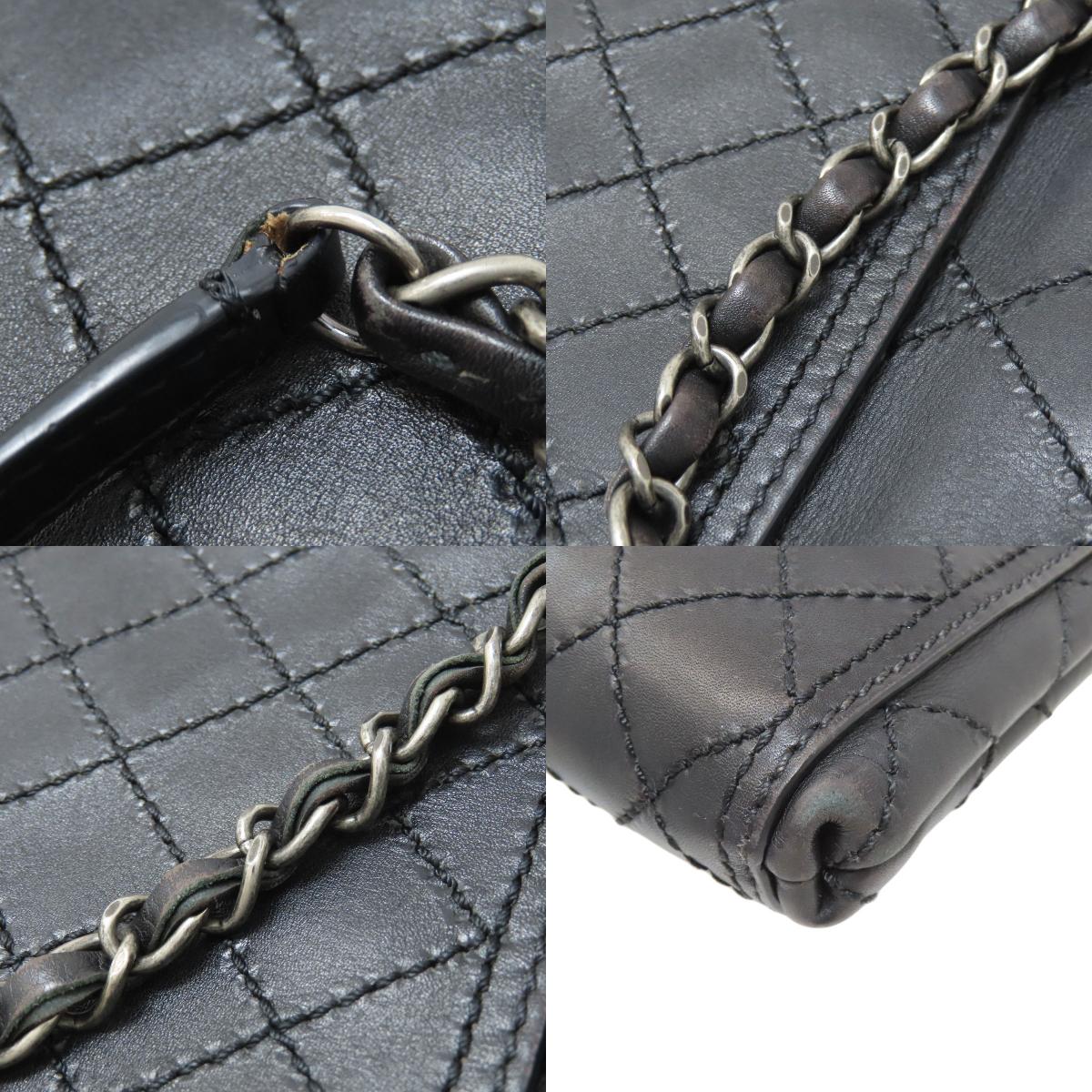 CHANEL Matelasse SilverHardware Shoulder Bag Calf Ladies [Used]