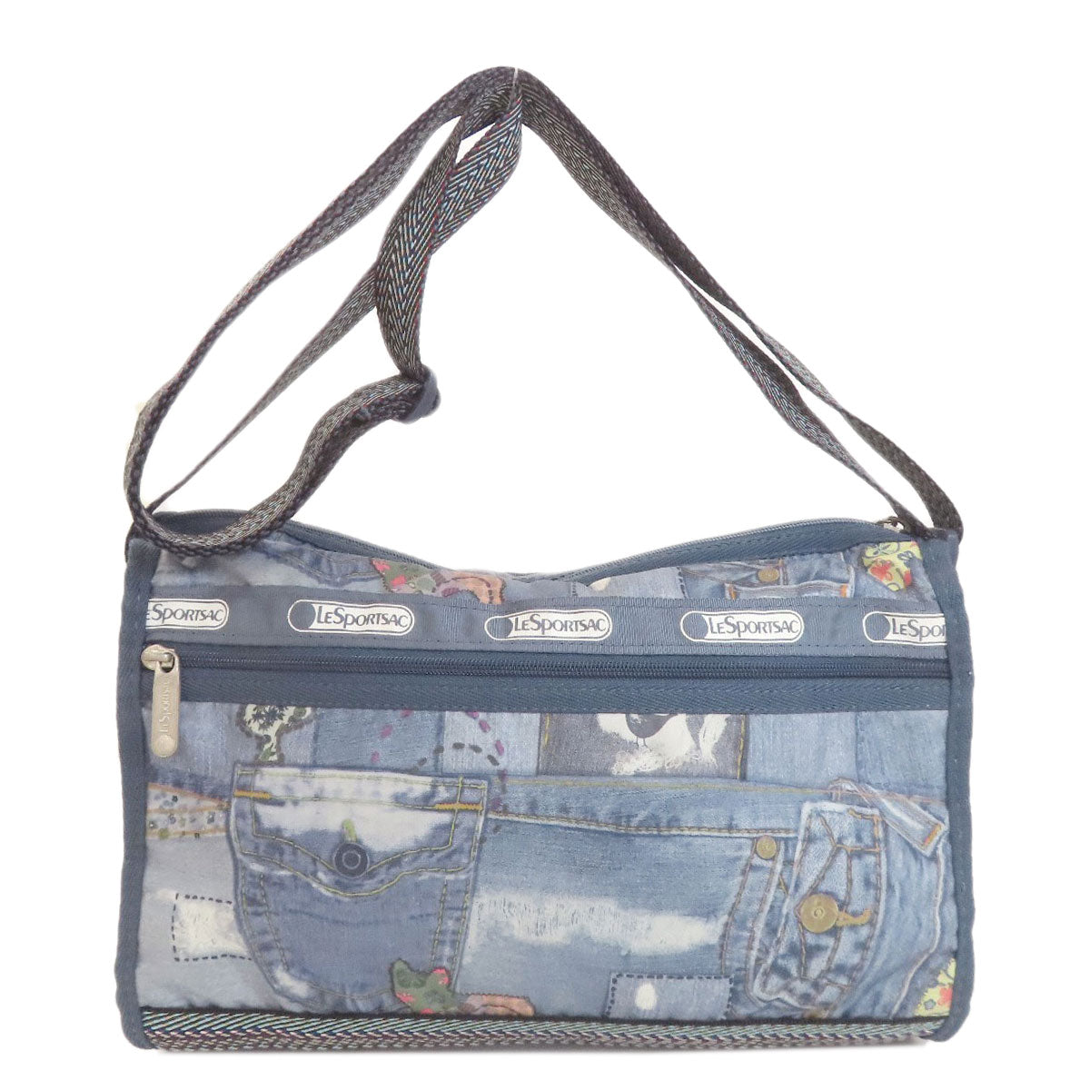 LeSportsac Patchwork denim pattern Shoulder Bag Nylon Ladies [Used]