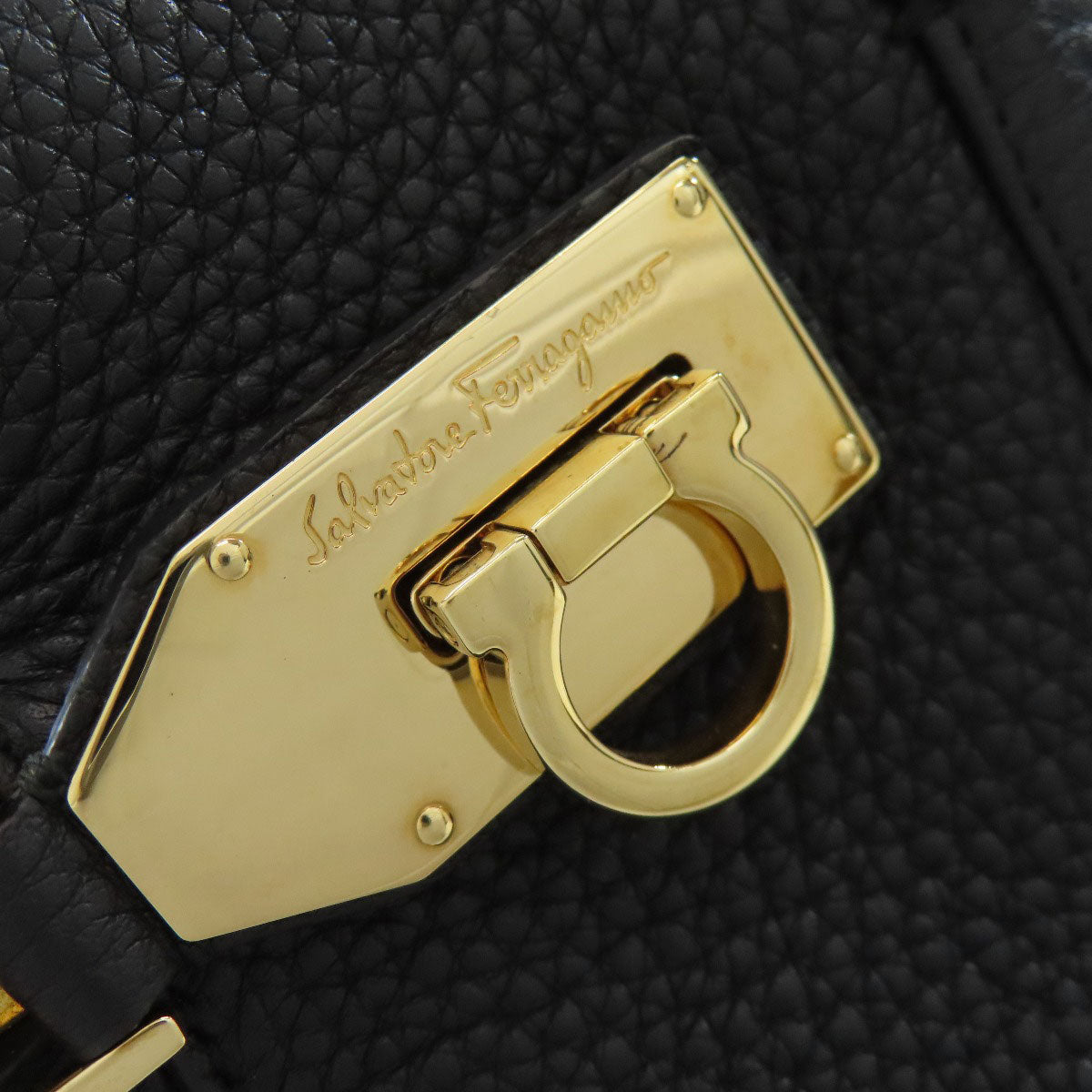 Salvatore Ferragamo GanciniHardware Tote Bag Leather Ladies [Used]