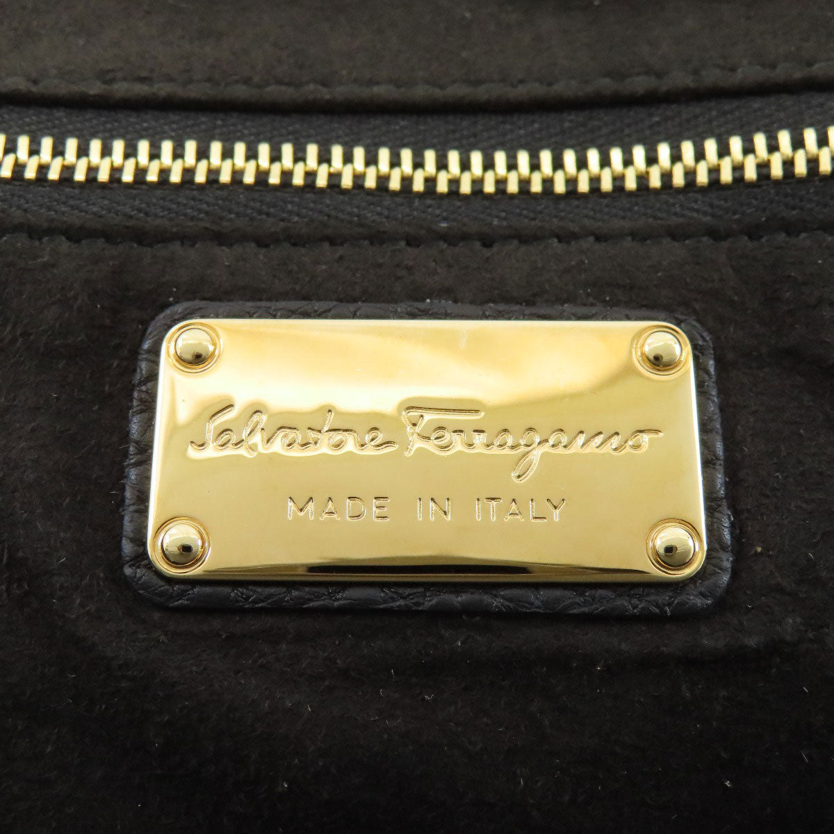 Salvatore Ferragamo GanciniHardware Tote Bag Leather Ladies [Used]