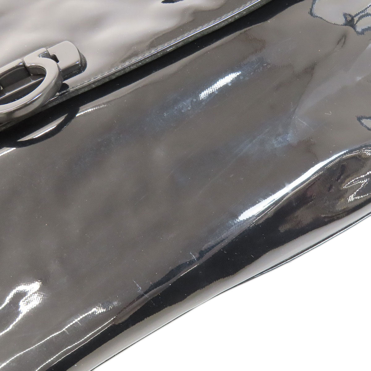 Salvatore Ferragamo GanciniHardware Tote Bag Patent leather Ladies [Used]