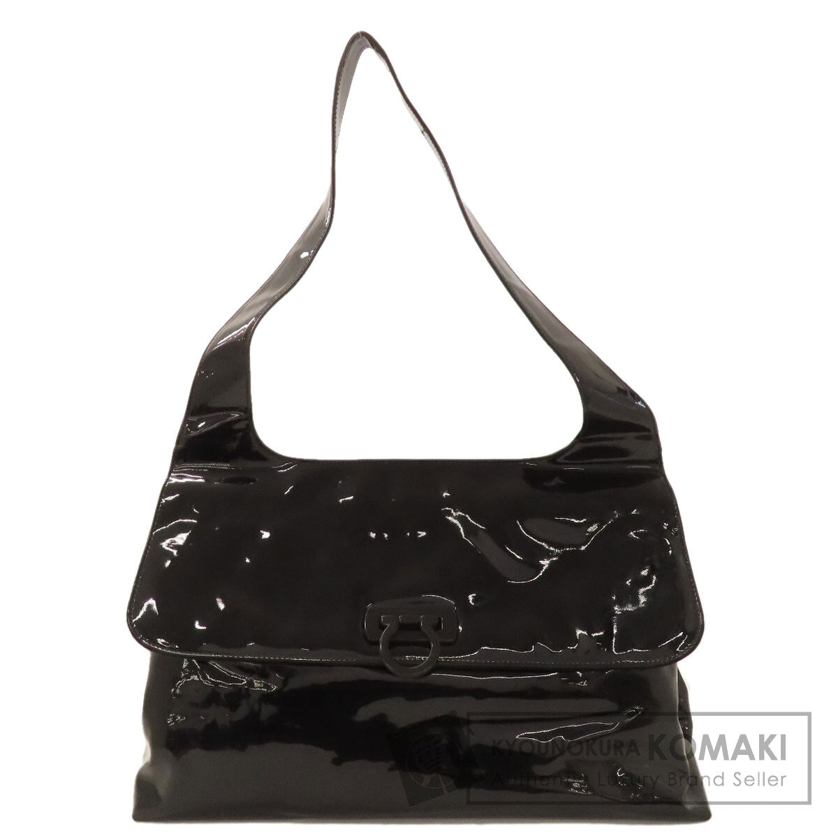 Salvatore Ferragamo GanciniHardware Tote Bag Patent leather Ladies [Used]