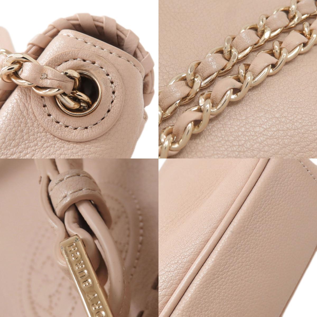 Tory Burch logo Shoulder Bag Leather Ladies [Used]