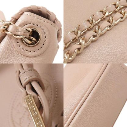 Tory Burch logo Shoulder Bag Leather Ladies [Used]