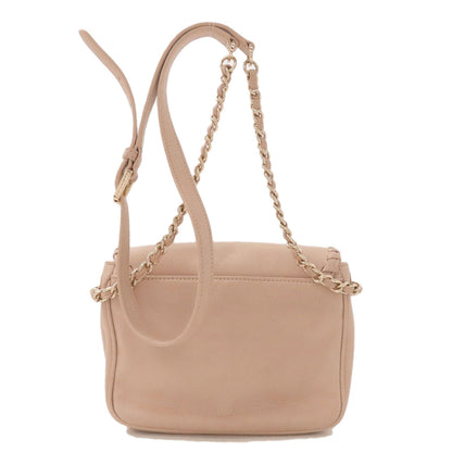 Tory Burch logo Shoulder Bag Leather Ladies [Used]