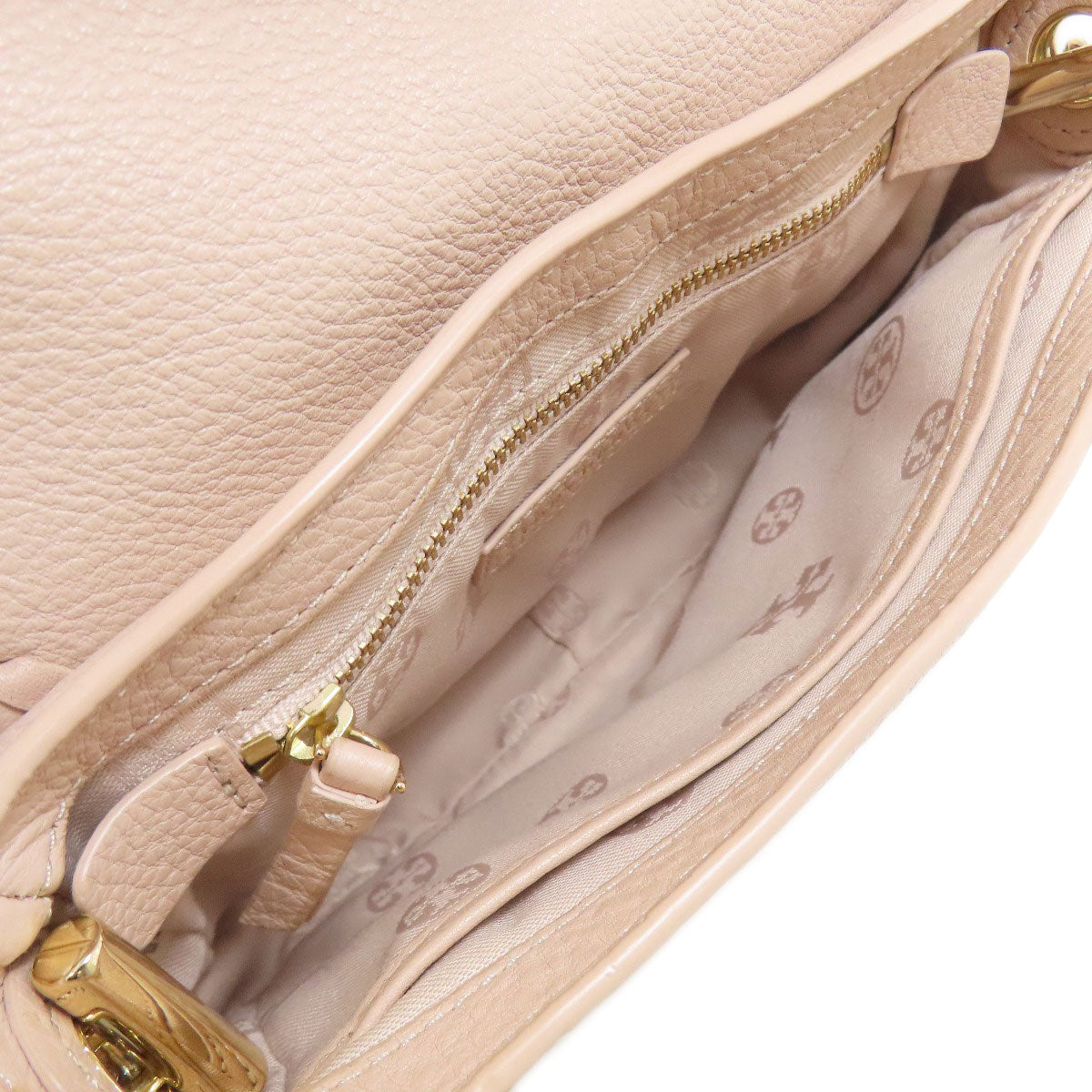 Tory Burch logo Shoulder Bag Leather Ladies [Used]