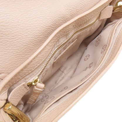 Tory Burch logo Shoulder Bag Leather Ladies [Used]