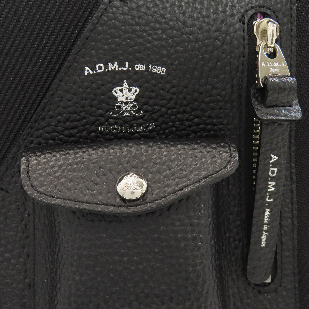 ADMJ Square tote Handbag Nylon canvas LeatherLadies [Used]