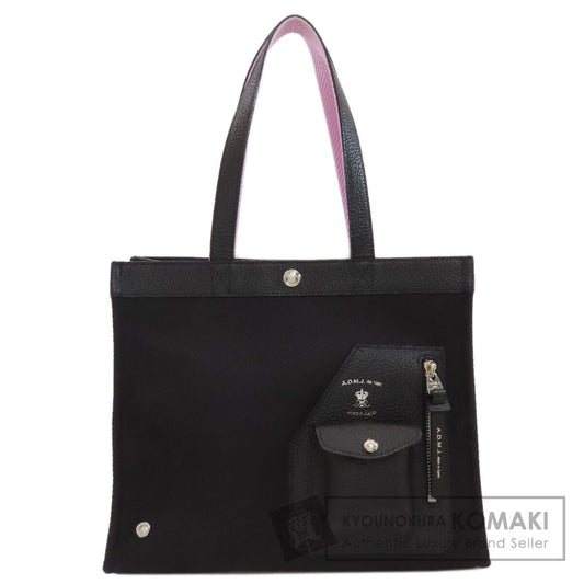 ADMJ Square tote Handbag Nylon canvas LeatherLadies [Used]