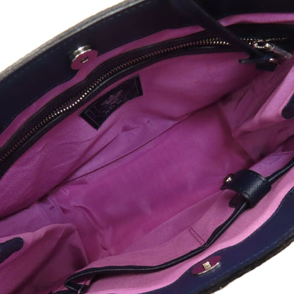 ADMJ Square tote Handbag Nylon canvas LeatherLadies [Used]