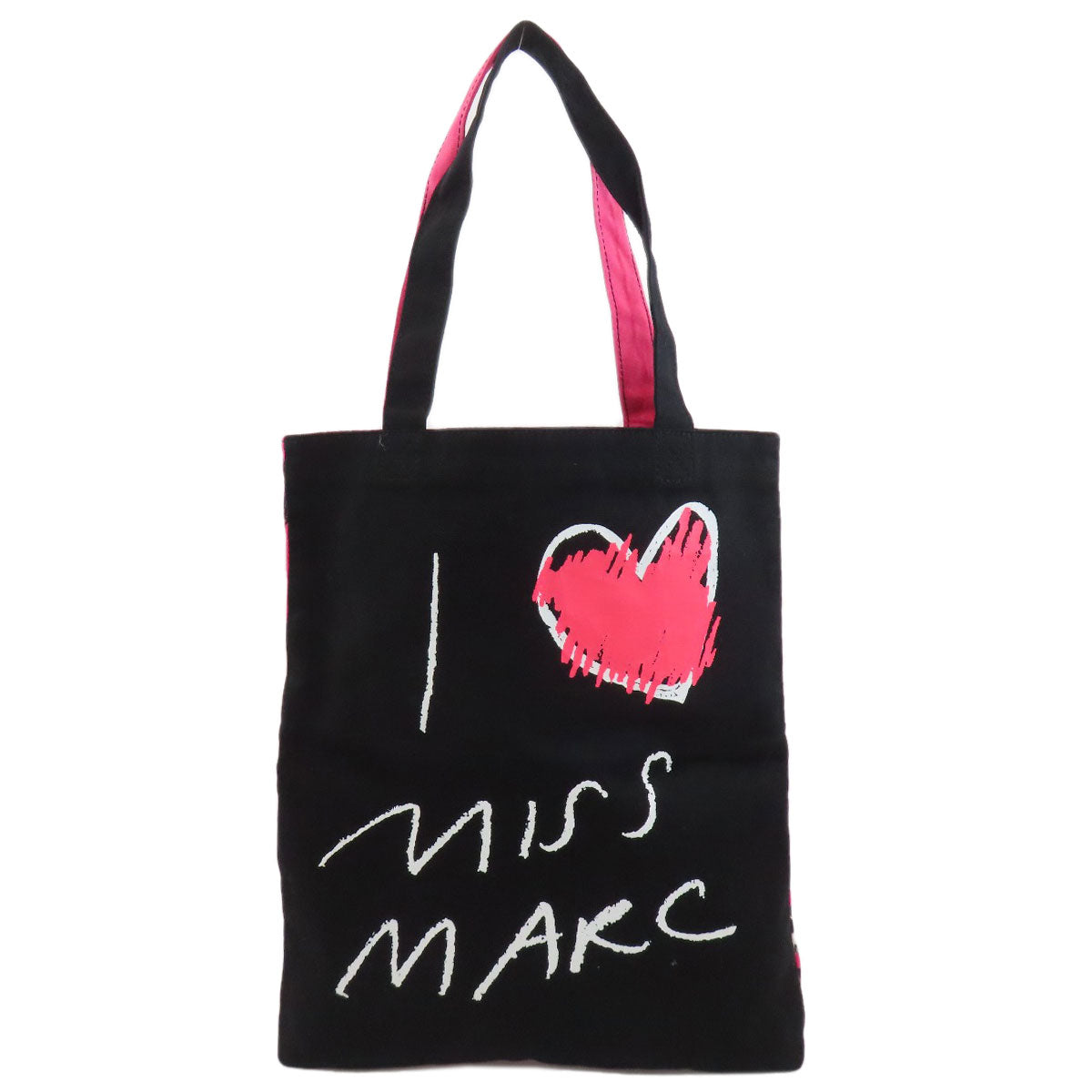 MARC BY MARC JACOBS I LOVE MISS MAKC person pattern Tote Bag Canvas Ladies [Used]