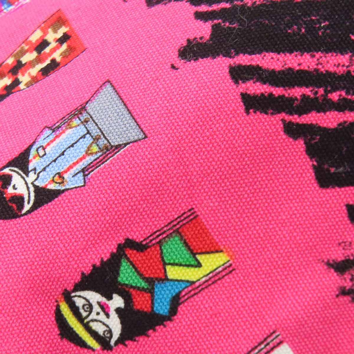 MARC BY MARC JACOBS I LOVE MISS MAKC person pattern Tote Bag Canvas Ladies [Used]