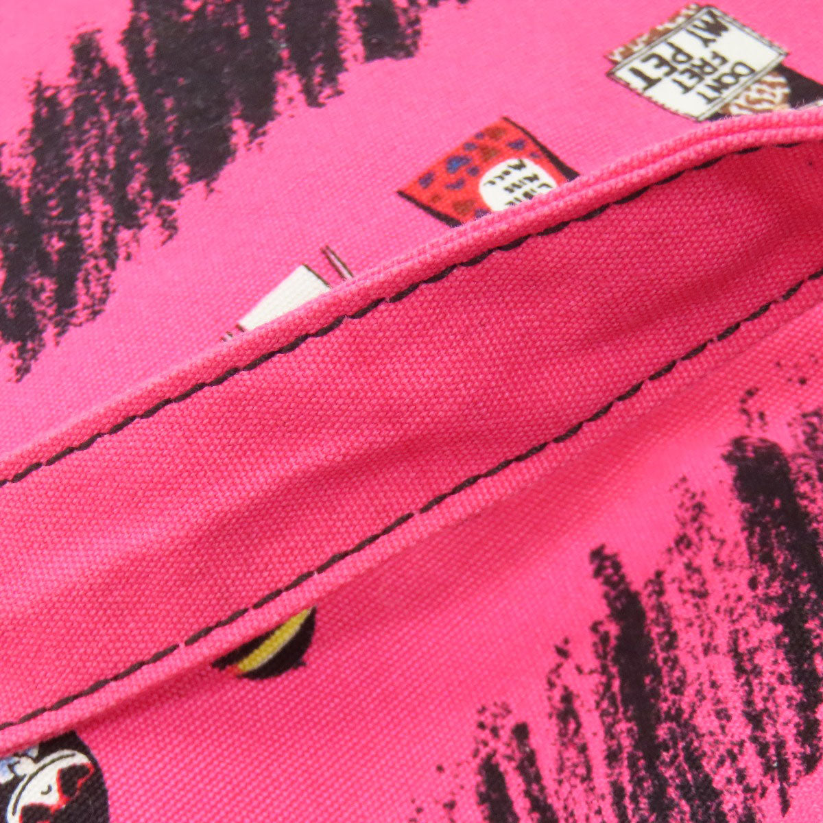 MARC BY MARC JACOBS I LOVE MISS MAKC person pattern Tote Bag Canvas Ladies [Used]