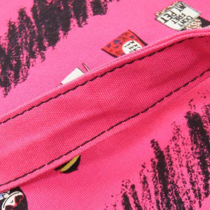 MARC BY MARC JACOBS I LOVE MISS MAKC person pattern Tote Bag Canvas Ladies [Used]