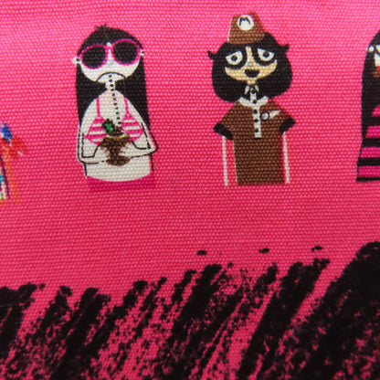 MARC BY MARC JACOBS I LOVE MISS MAKC person pattern Tote Bag Canvas Ladies [Used]