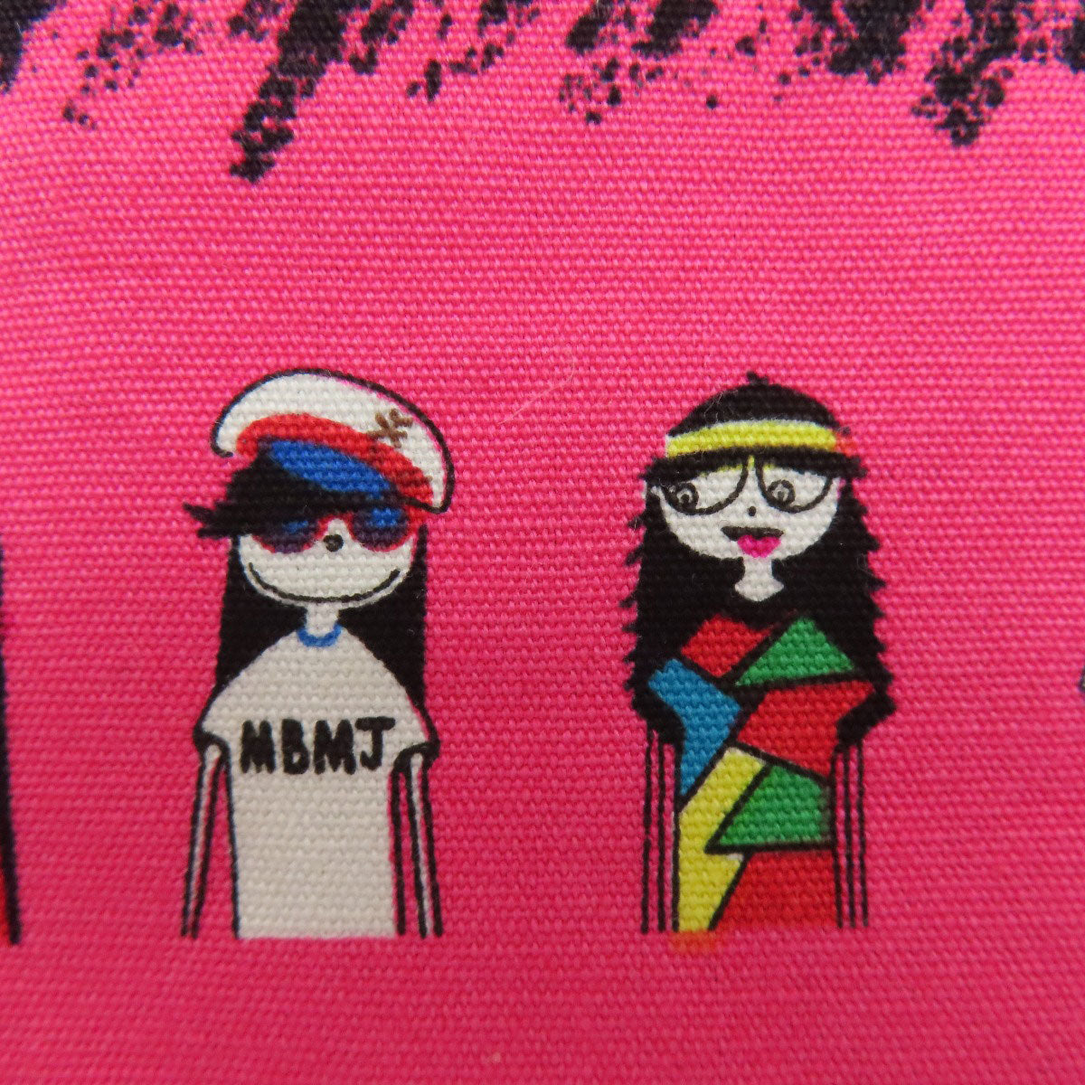 MARC BY MARC JACOBS I LOVE MISS MAKC person pattern Tote Bag Canvas Ladies [Used]