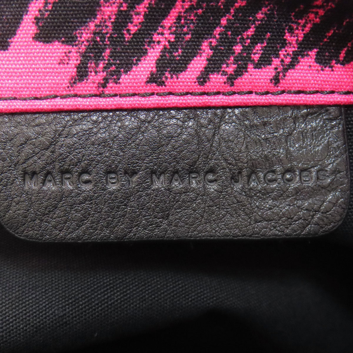 MARC BY MARC JACOBS I LOVE MISS MAKC person pattern Tote Bag Canvas Ladies [Used]