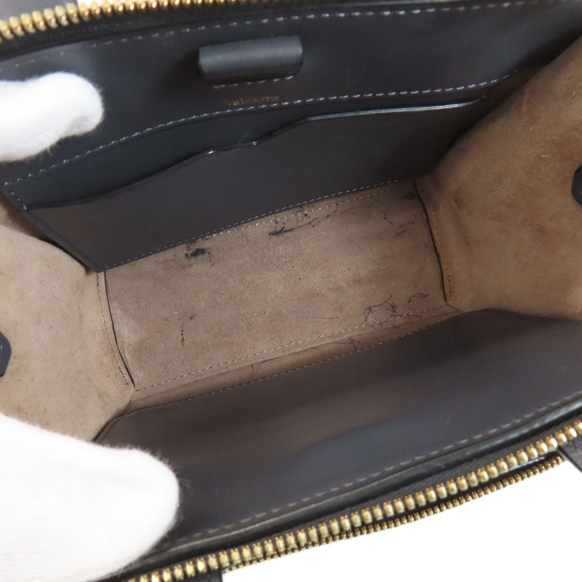 Valextra Mini Paspa Tote 2WAY Handbag Leather Ladies [Used]