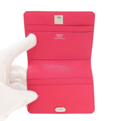 HERMES Medor SilverHardware Card Case Calf Ladies [Used]