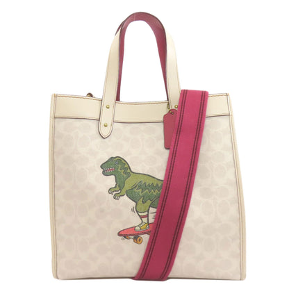 COACH C4804 Rexy Signature 2WAY Handbag PVC LeatherLadies [Used]