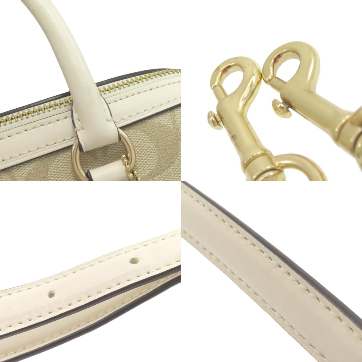 COACH F83607 Rowan Satchel Signature 2WAY Handbag PVC LeatherLadies [Used]