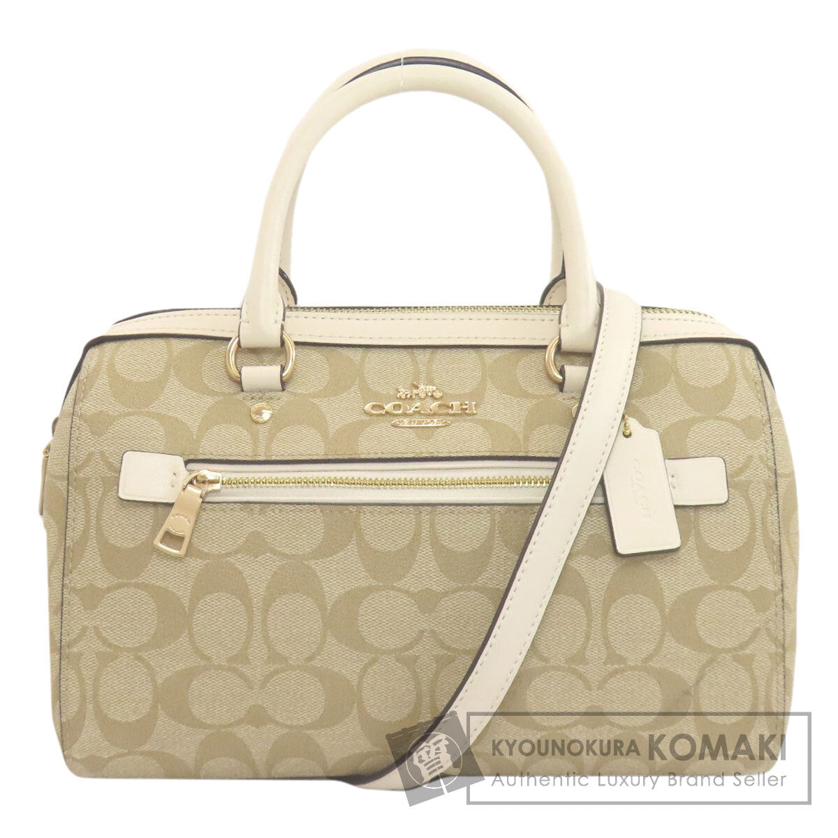 COACH F83607 Rowan Satchel Signature 2WAY Handbag PVC LeatherLadies [Used]