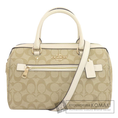 COACH F83607 Rowan Satchel Signature 2WAY Handbag PVC LeatherLadies [Used]