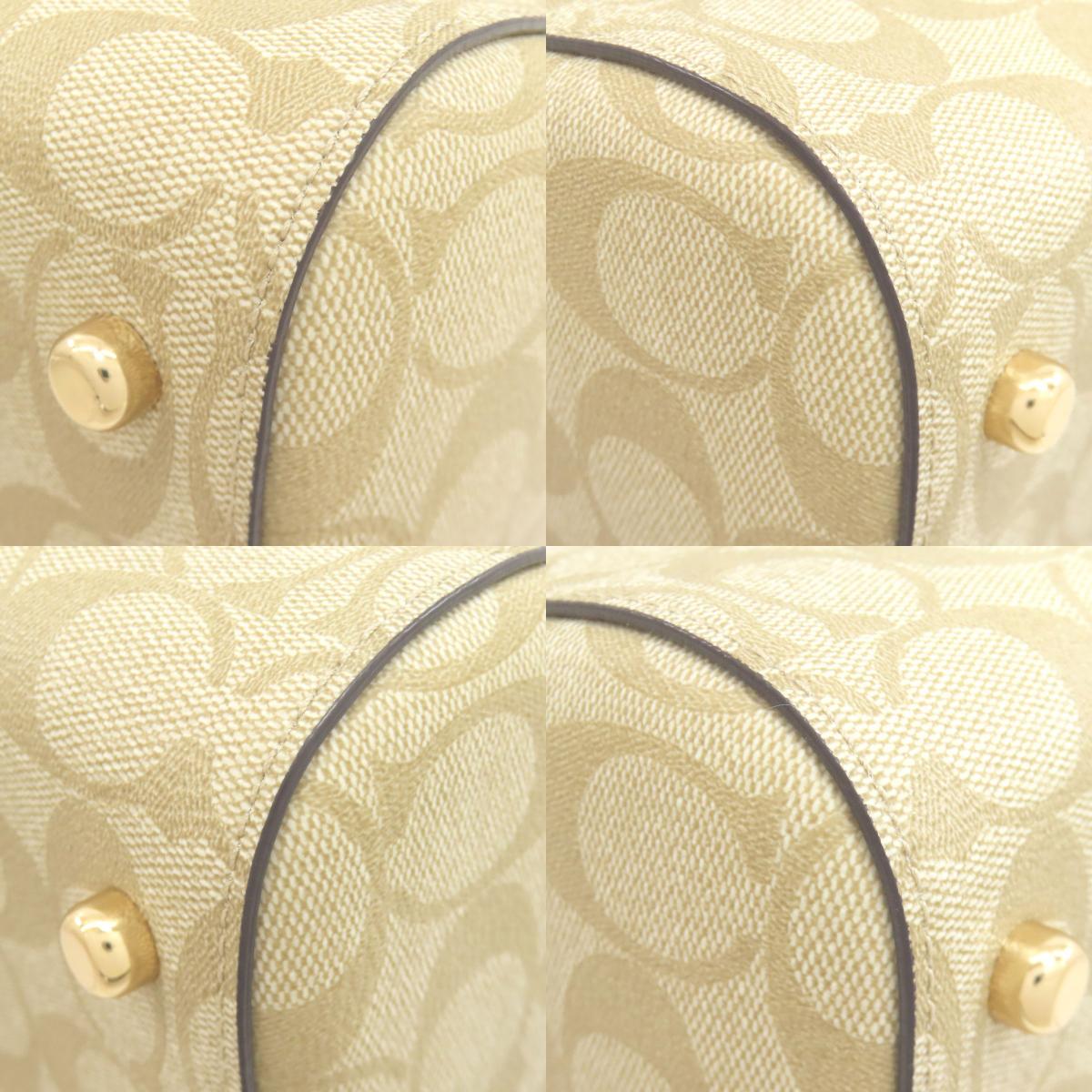 COACH F83607 Rowan Satchel Signature 2WAY Handbag PVC LeatherLadies [Used]