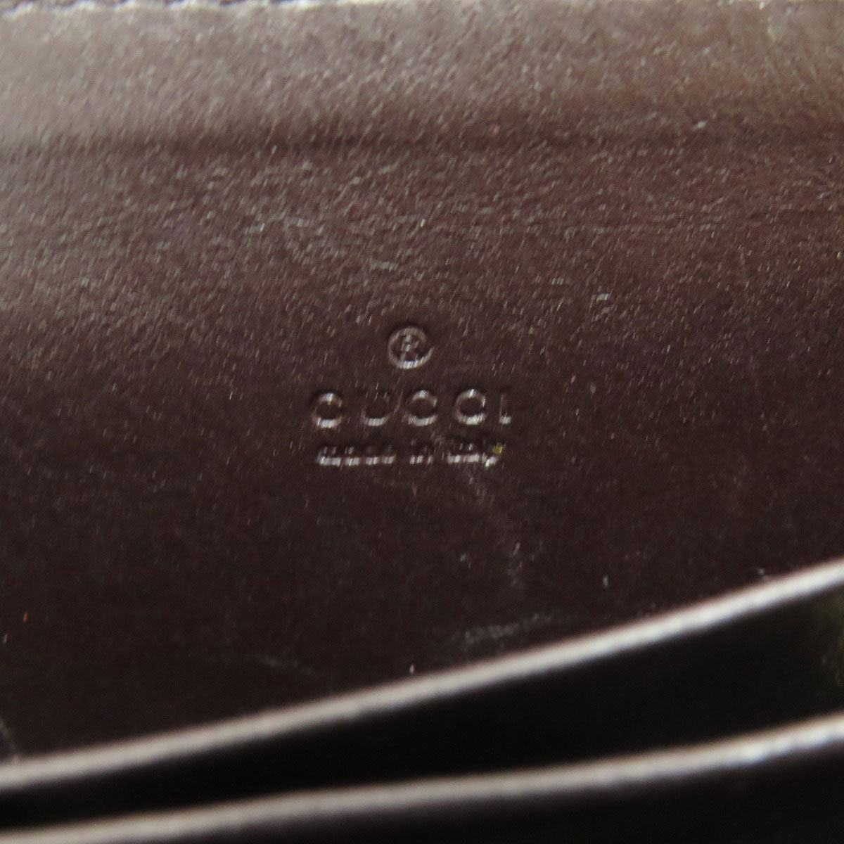 GUCCI 255452 GG Card Case Leather Ladies [Used]