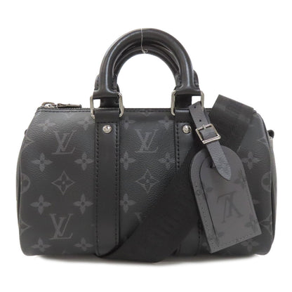 LOUIS VUITTON M46271 Keepall Bandouliere 25 Handbag Monogram Eclipse Monogram Eclipse Reverse Canvasmens [Used]