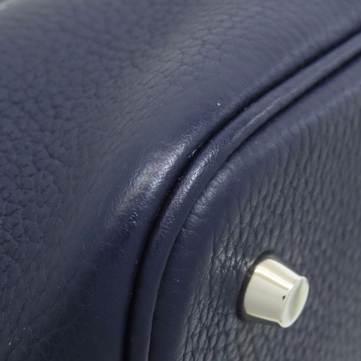 HERMES Picotin Lock MM Blue Nuit SilverHardware Handbag Taurillon Clemence Ladies [Used]